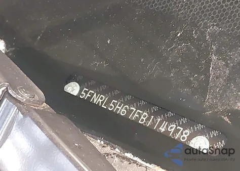 2015 Honda Odyssey Ex-L z USA, uszkodzony, nr VIN 5FNRL5H67FB114978